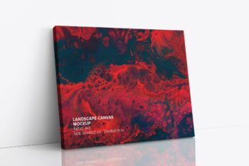 Leaning Landscape Canvas Ratio 4x3 Mockup - Left 0.75 in Wrap - Mockups by Carlos Viloria
