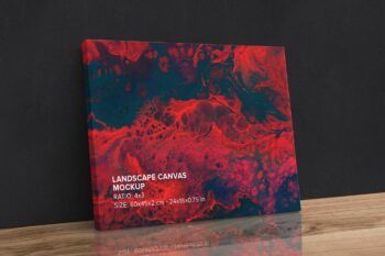 Landscape Canvas Ratio 4x3 Mockup 02 - 0.75 in Edge - Mockups by Carlos Viloria