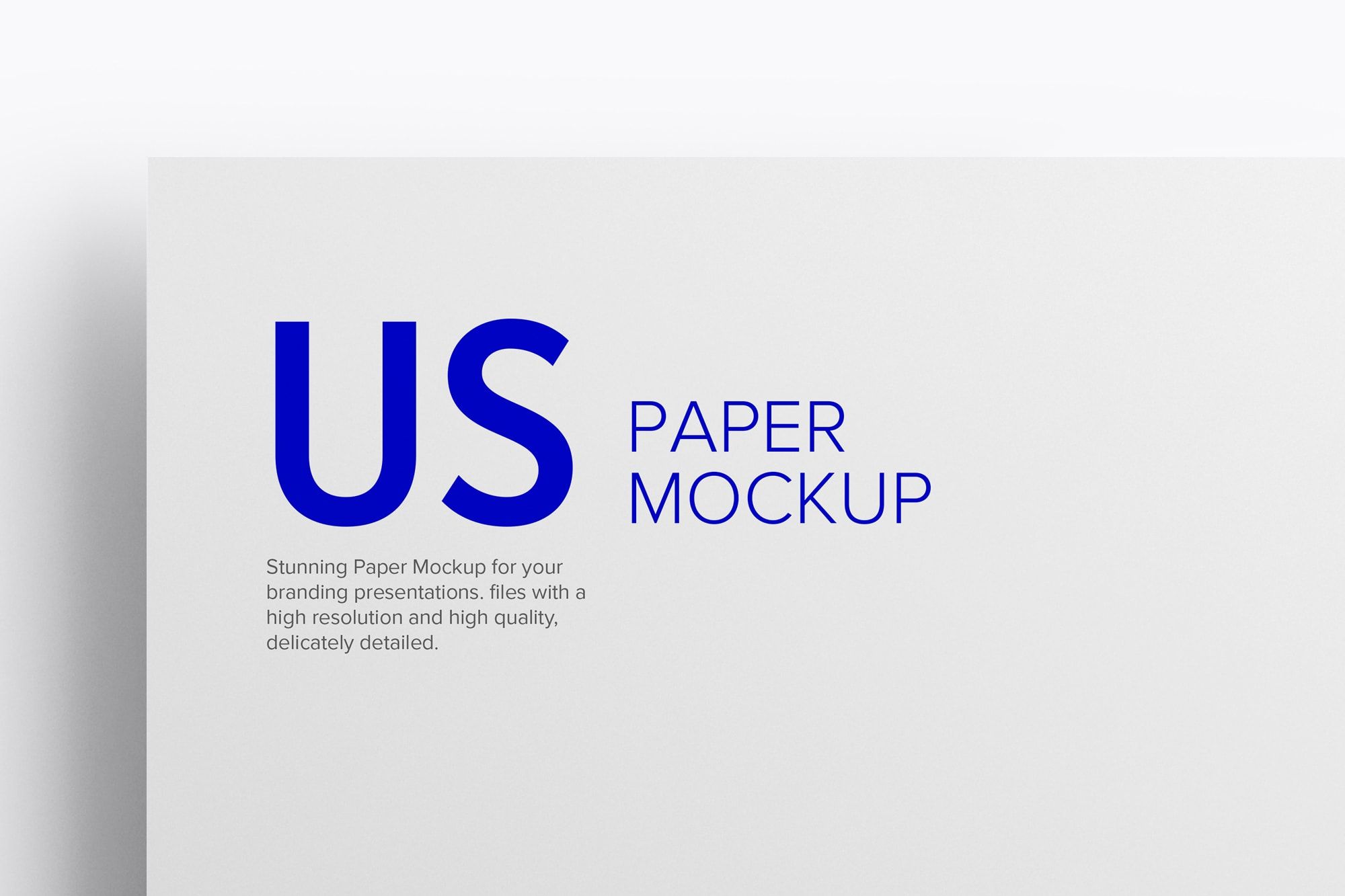 Simple US Letter Mockup for Stationery