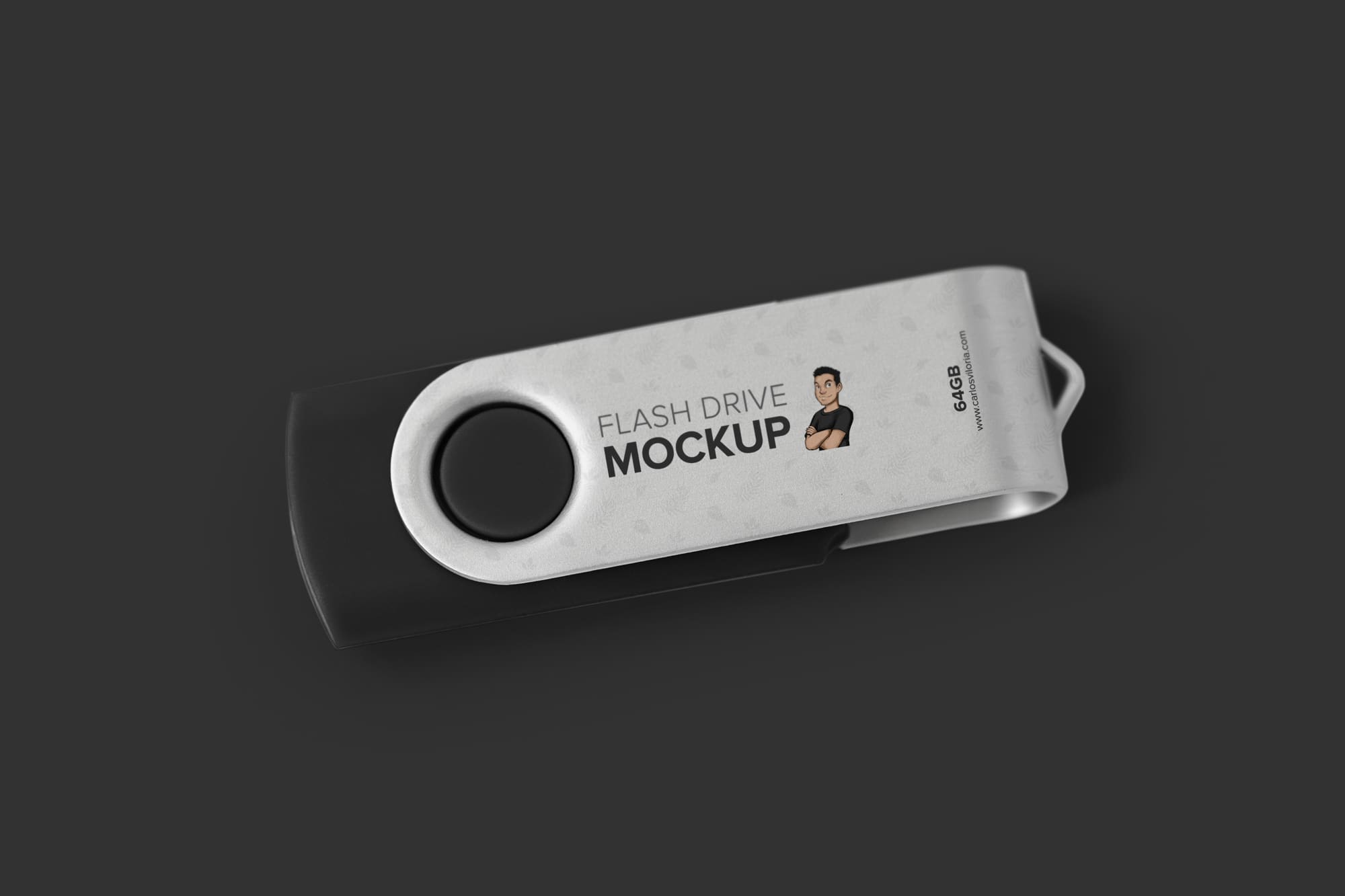 Free USB Flash Drive Mockup for Branding Designs