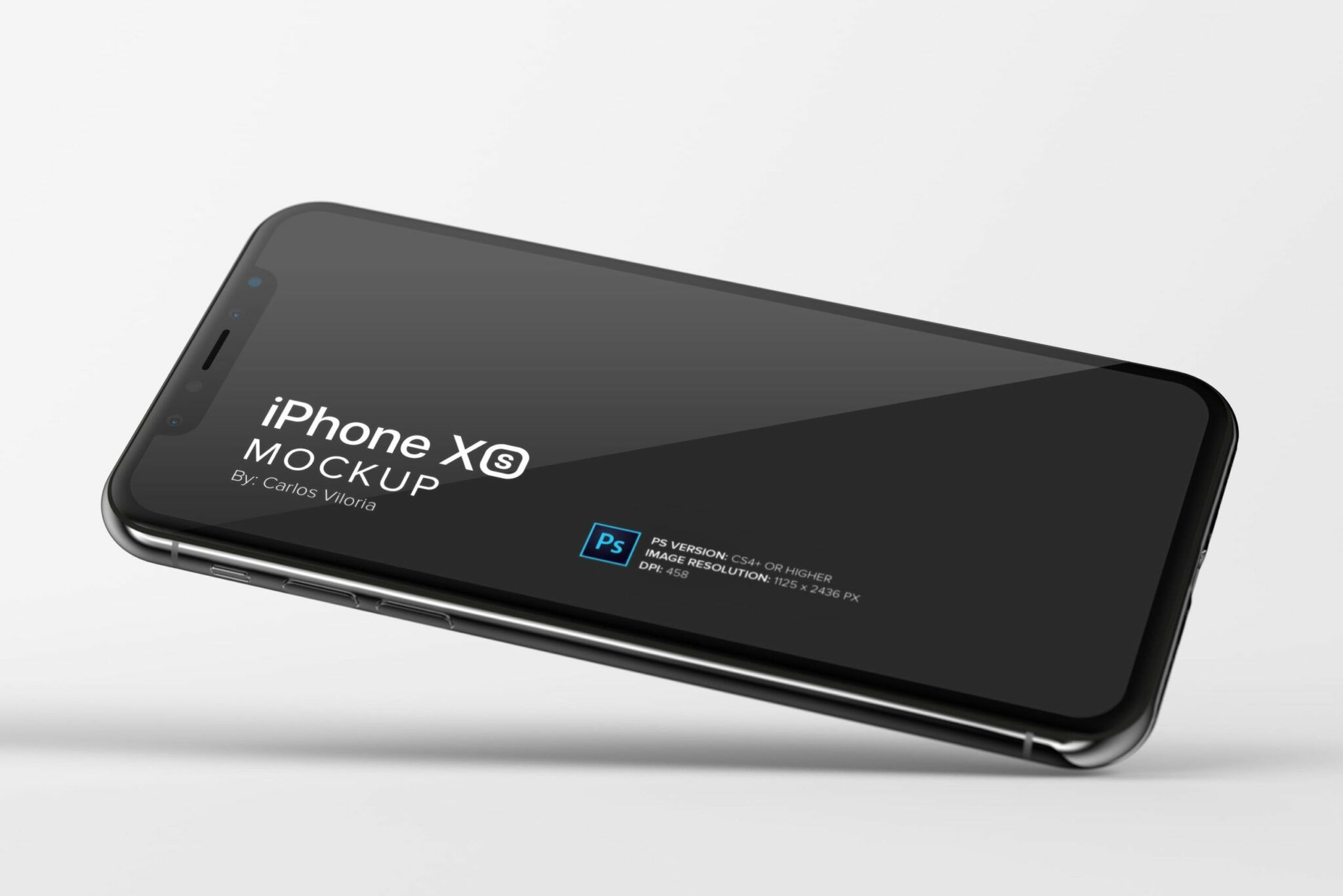 iPhone XS Mockup for Horizontal Design Views