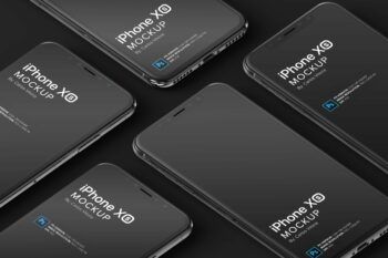 Iphone Xs Perspective Grid Mockup - Mockups by Carlos Viloria