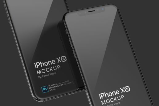 iPhone XS Mockup to Showcase Mobile Aplications