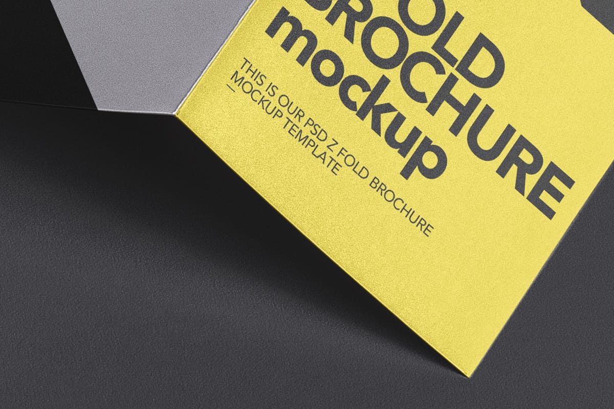 Free Z-Fold Psd Brochure Mockup