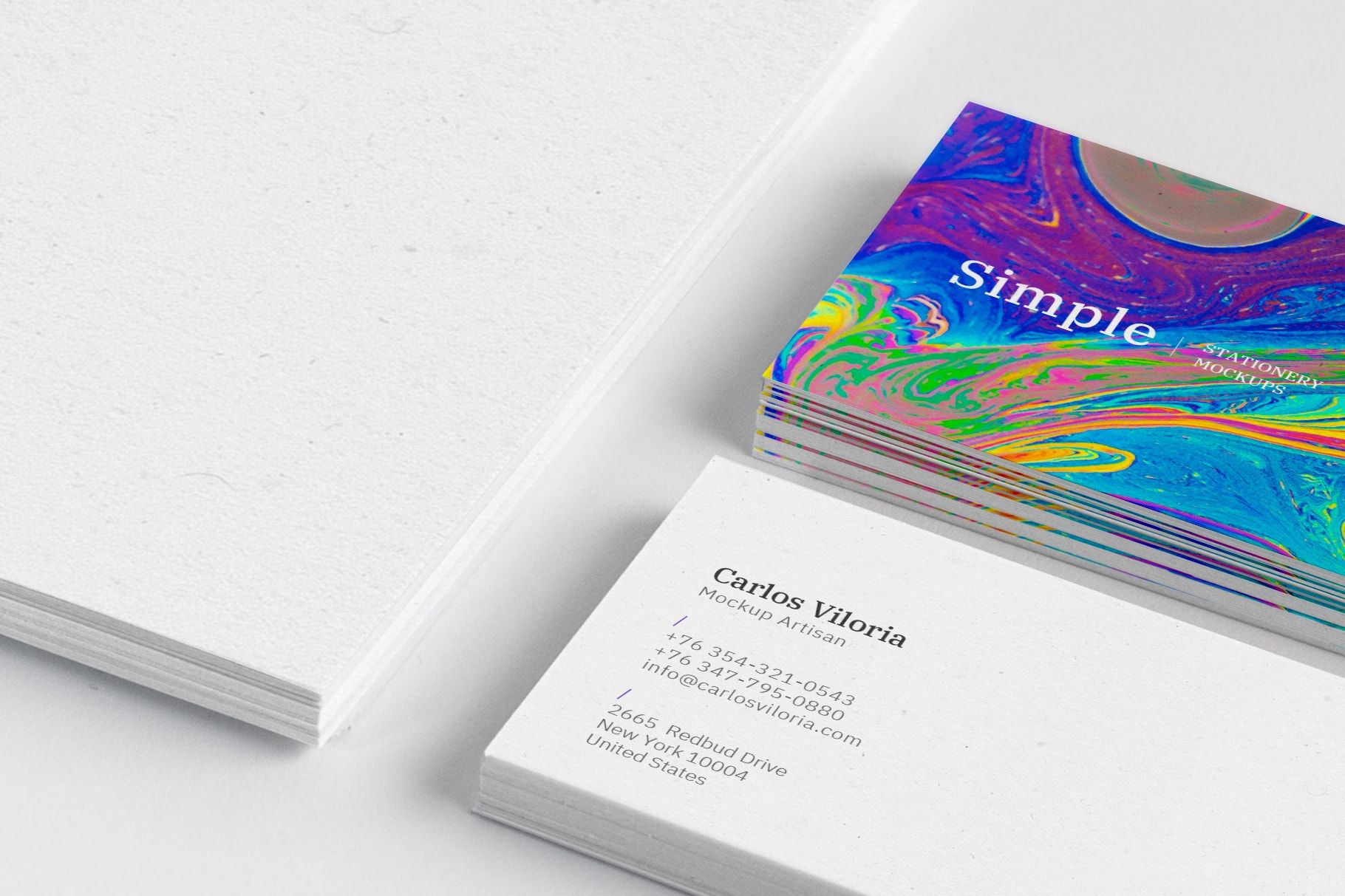 A4 and Business Cards Mockup 01
