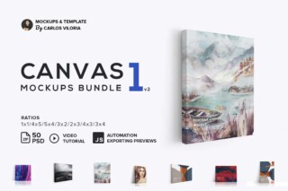 Canvas Mockups Bundle 1 by Carlos Viloria