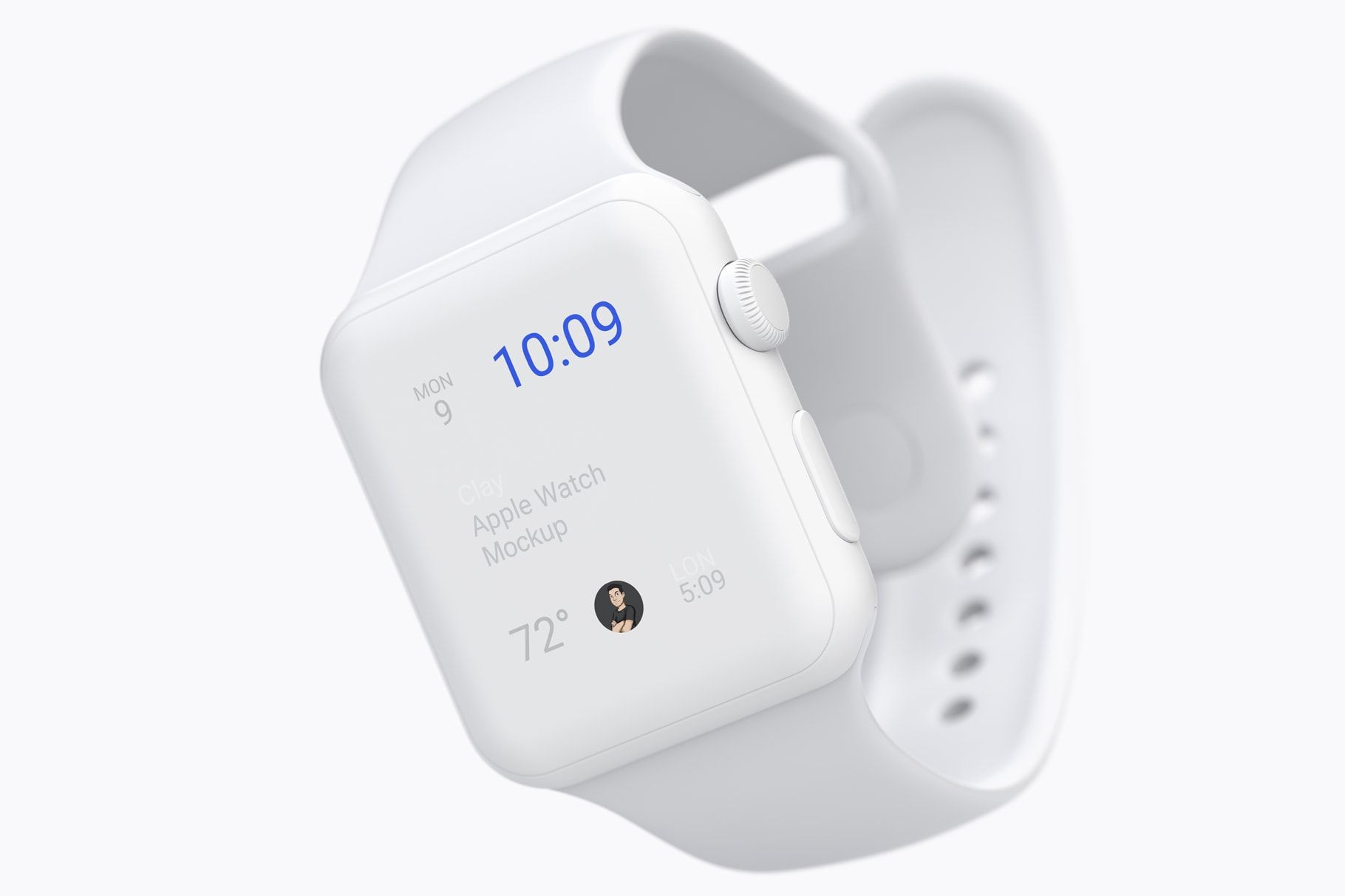 Clay Apple Watch Mockup to Present Watchos Apps