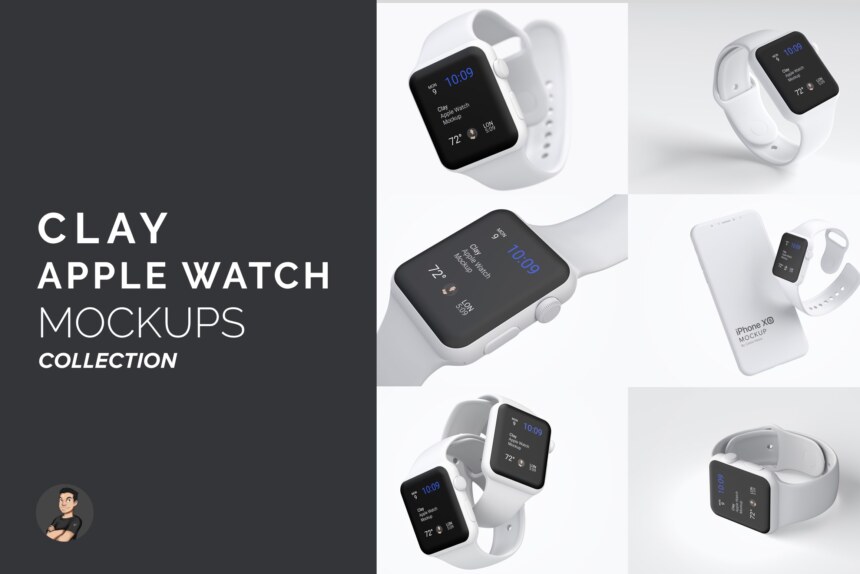 Clay Apple Watch Mockup Collection