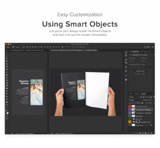 A4 Magazine Spread Page Mockup