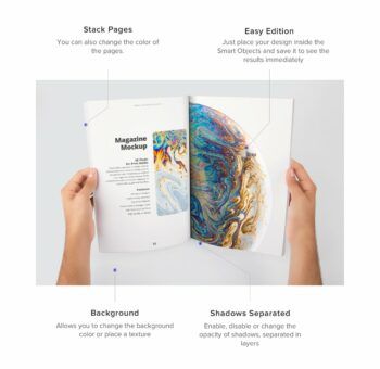 A4 Magazine Spread Page Mockup - Mockups by Carlos Viloria A4 Magazine Spread Page Mockup - Mockups by Carlos Viloria