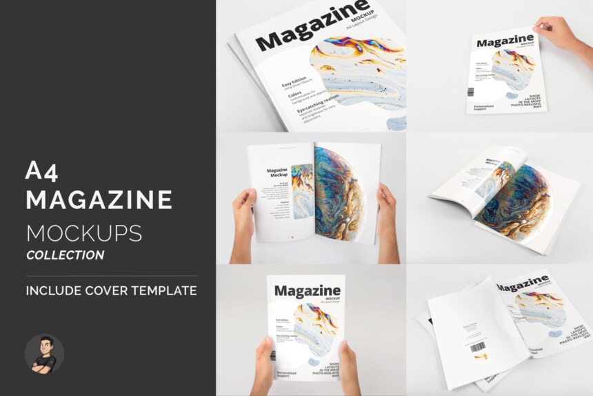 A4 Magazine Mockups Pack