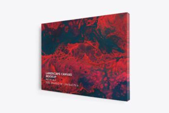Landscape Canvas Ratio 4x3 Mockup - Right 1.5 in Wrap View - Mockups by Carlos Viloria