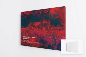 Landscape Canvas Ratio 4x3 Mockup - Right 1.5 in Wrap View - Mockups by Carlos Viloria