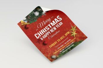 Merry Christmas Flyer - Poster Template 02 - Mockups by Carlos Viloria