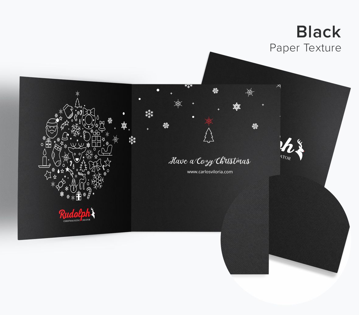 Greeting Card 5x5 Mockup 03-black
