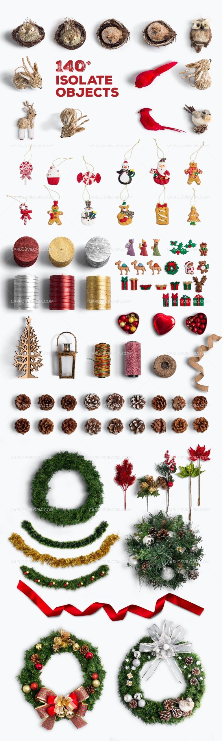 Isolated Christmas Objects by Carlos Viloria