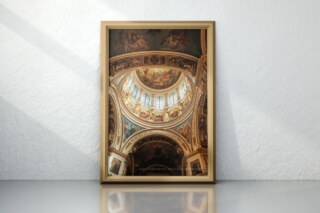 Portrait Framed Photo Canvas Mockup