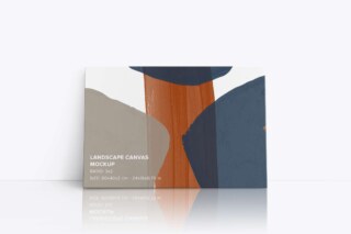Front Leaning Landscape Canvas Ratio 3x2 Mockup