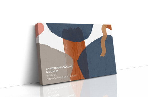 Leaning Landscape Canvas Ratio 3x2 Mockup - 1.5 In Wrap
