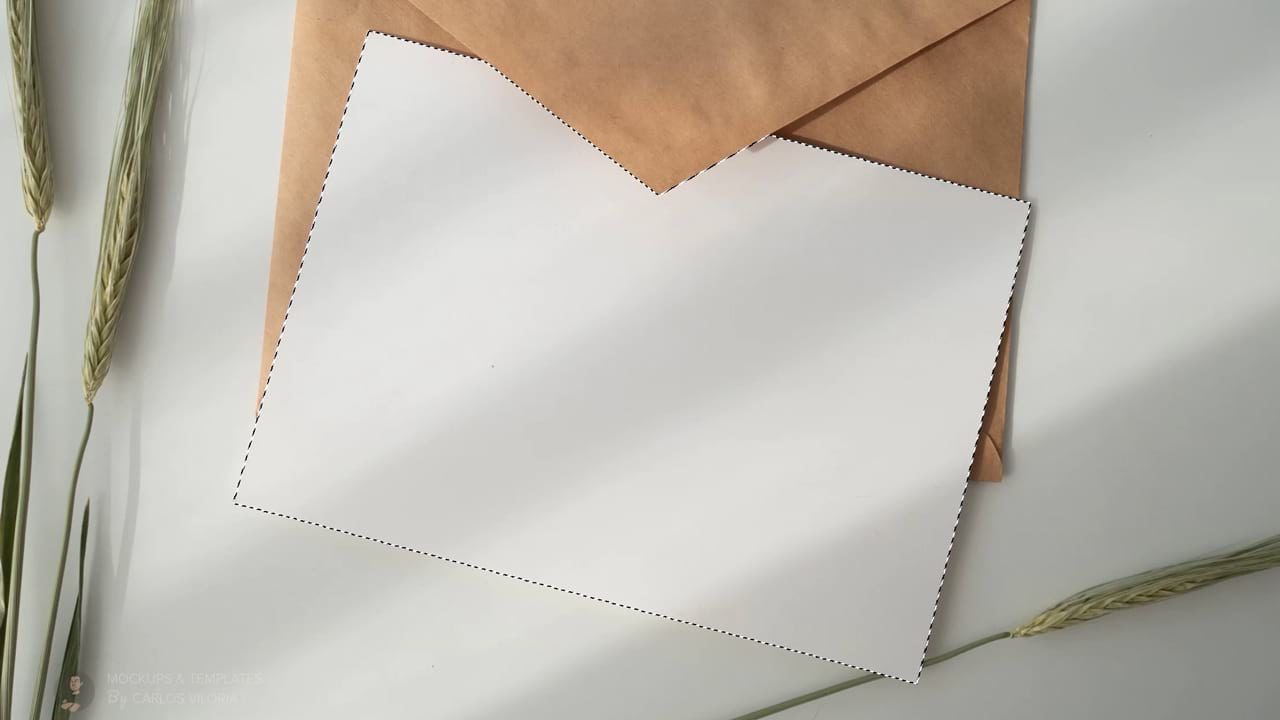Create A7 Envelope Mockup from Free Stock Image