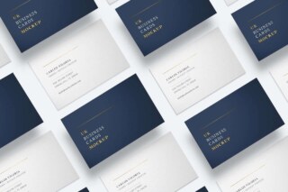UK Business cards mockup for branding