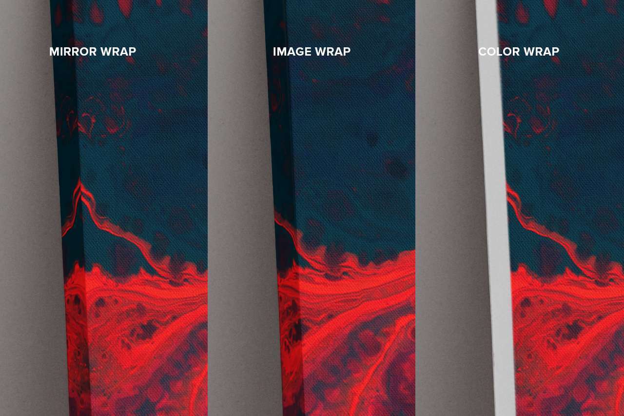 Leaning Landscape Canvas Ratio 4x3 Mockup - Left 0.75 In Wrap