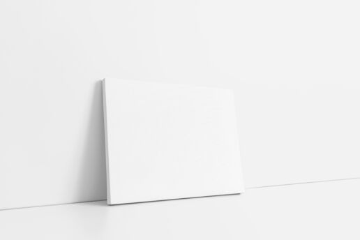 Leaning Landscape Canvas Ratio 4x3 Mockup - Left 0.75 In Wrap