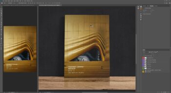 Front Leaning Canvas Ratio 5x7 Mockup - Mockups by Carlos Viloria