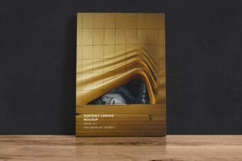 Front Leaning Canvas Ratio 5x7 Mockup - Mockups by Carlos Viloria