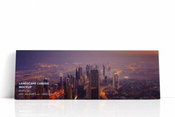 Front Landscape Canvas Ratio 3x1 Mockup - Art Print Mockup - Mockups by Carlos Viloria