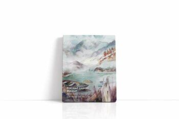 Portrait Canvas Mockups - Ratio 4x5 - Mockups by Carlos Viloria
