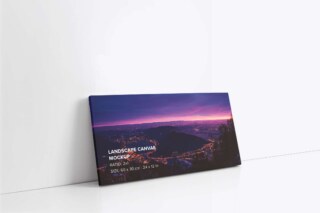 Leaning Landscape Canvas Ratio 2x1 Mockup - Left 0.75 In Wrap - carlosviloria.com