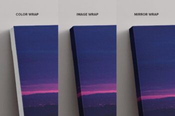 Landscape-canvas-ratio-2x1-mockup-03-wraps - Mockups by Carlos Viloria Thin Landscape Canvas Mockup - Mockups by Carlos Viloria