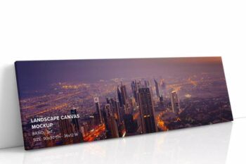 Front Landscape Canvas Ratio 3x1 Mockup - Art Print Mockup - Mockups by Carlos Viloria