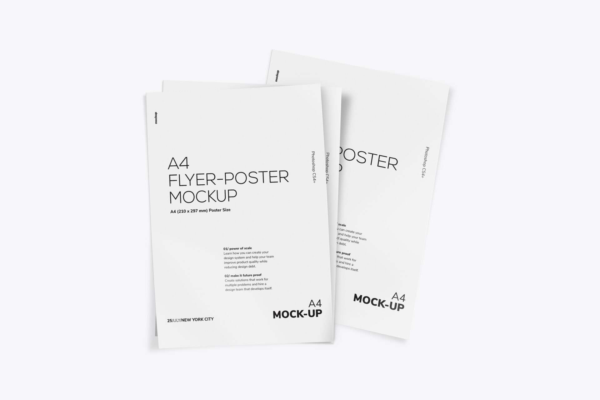 Three A4 Flyer-Poster Mockup