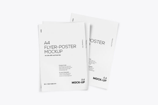Three A4 Flyer-Poster Mockup