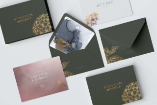 A7 Envelope V-Flap Mockup 01