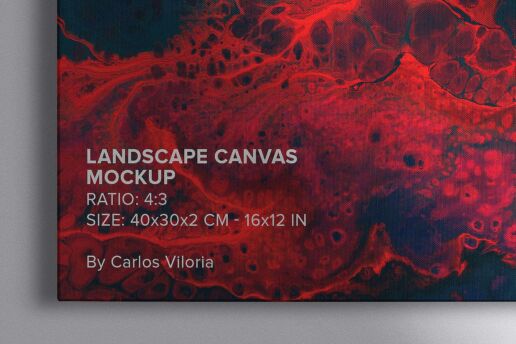 Landscape Canvas Ratio 4x3 Mockups Pack