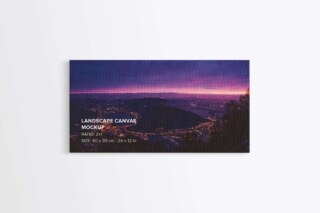Landscape Canvas ratio 2x1 Mockup