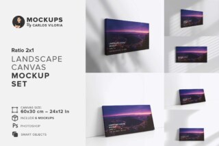 2x1 Landscape Canvas Mockups Bundle