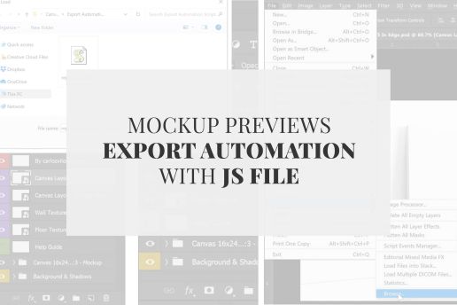 Mockup previews export automations with JS File