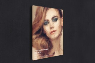 Hanging Portrait Canvas Ratio 3x4 Mockup - 0.75 In Edge - carlosviloria.com