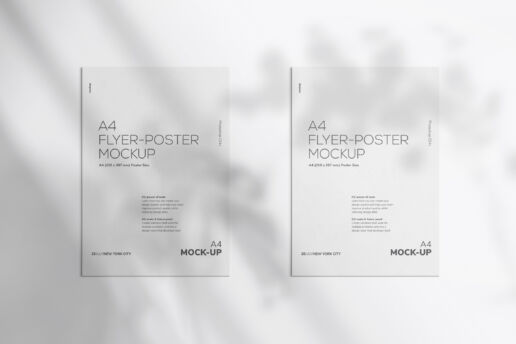 Two A4 Flyer Poster Mockup