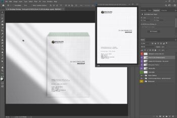 A4-envelope-mockup---front-01-ps-2340 - Mockups by Carlos Viloria Front Side C4 A4 Envelope Mockup - Mockups by Carlos Viloria