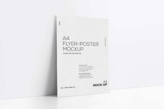 Leaning A4 Flyer-Poster Mockup