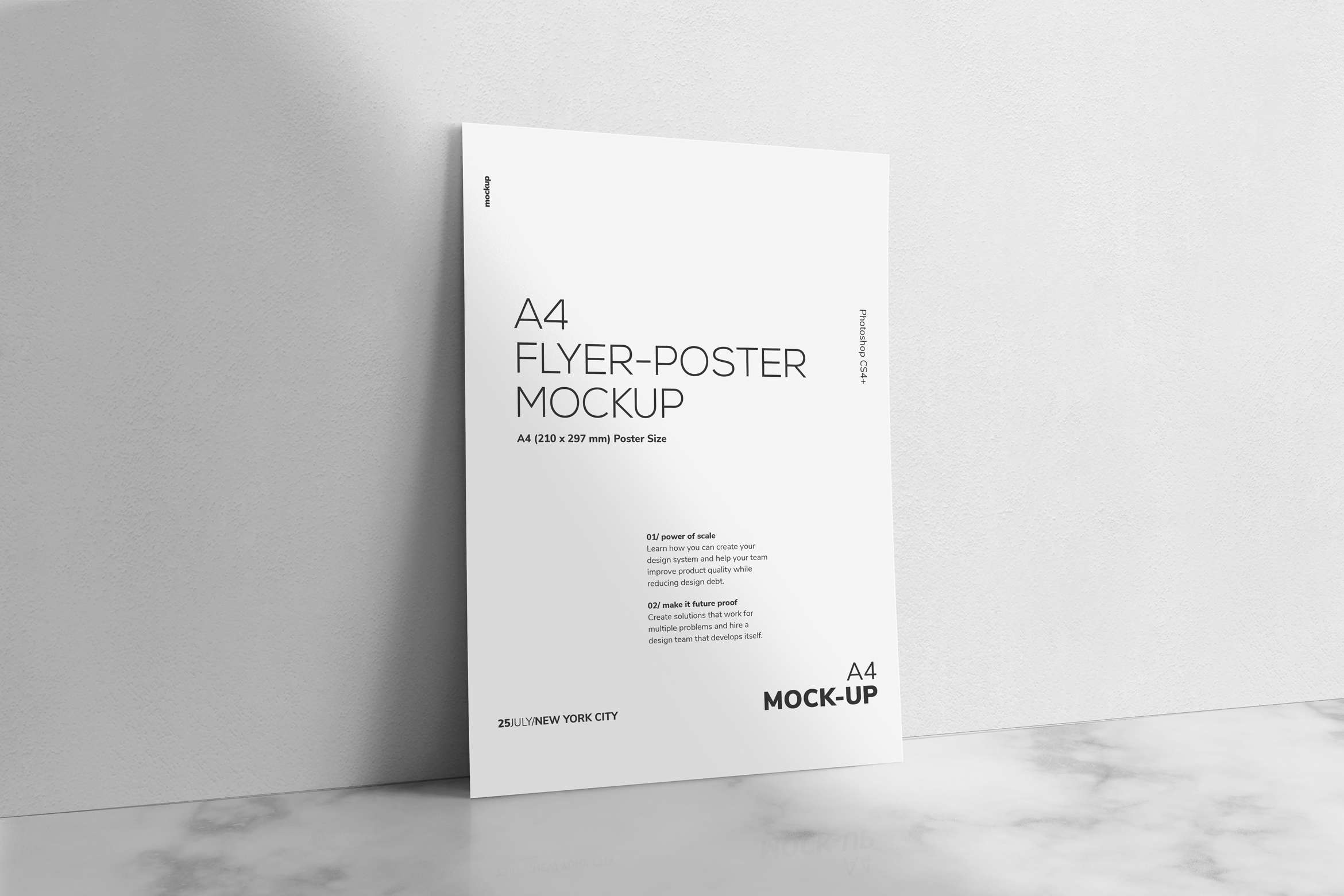 Leaning A4 Flyer-poster Mockup
