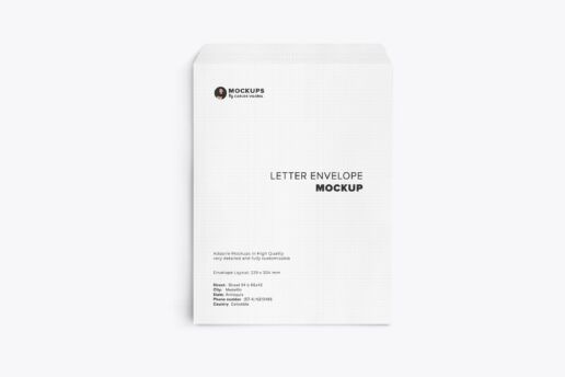 Letter Envelope Mockup - Front Side