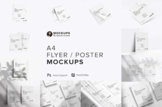 A4 Flyer-Poster Mockup Bundle