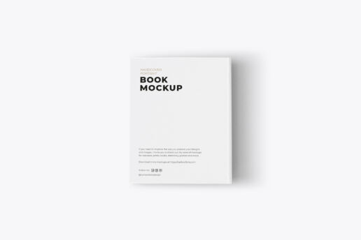 Front-Back Hardcover Book Mockup - 8x10 In