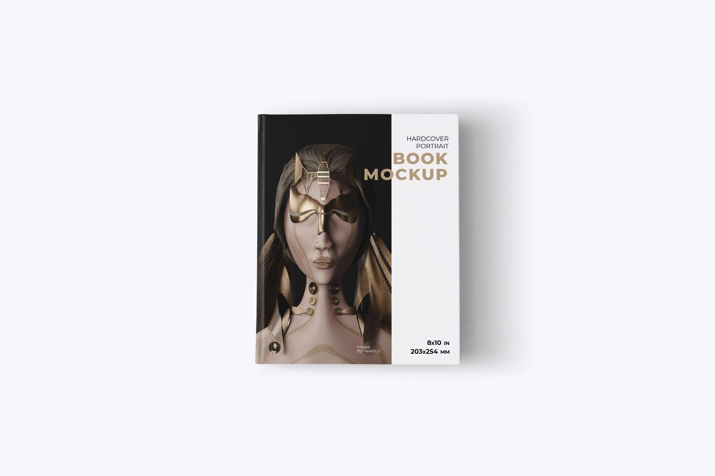 Front-back Hardcover Book Mockup - 8x10 in